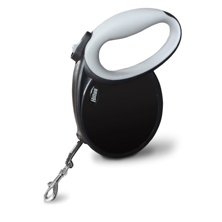 HILTON Smart dog XL (40kg) - retractable leash - black-grey - 7 m
