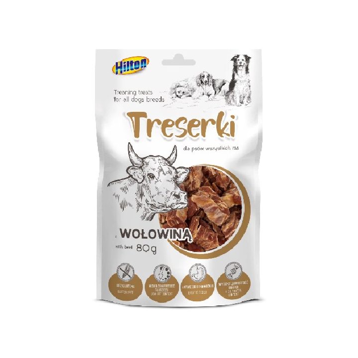 HILTON Treaning treats Beef - Dog treat - 80g