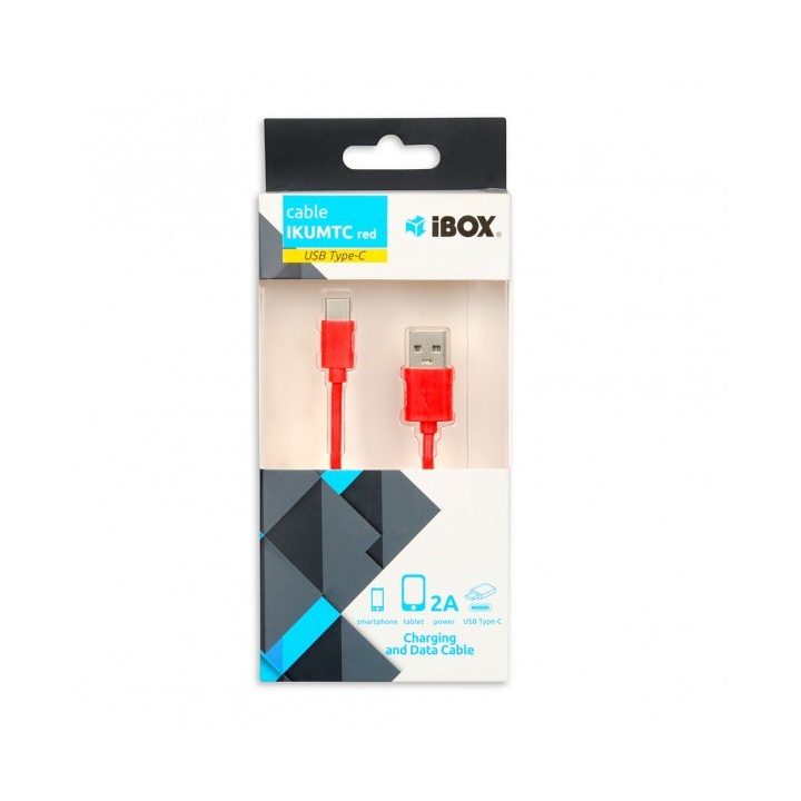 CABLE I-BOX USB 2.0 TYPE C 2A 1M RED