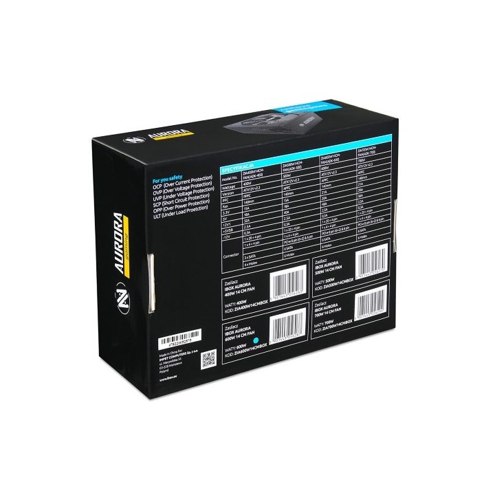 Power Supply IBOX AURORA 500W 14 CM FAN ZIA500W14CMBOX