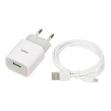 Power charger iBOX C-41 USB 2A 1 USB port microUSB cable White