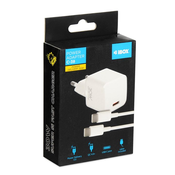 Wall charger I-BOX C-38 PD30W white