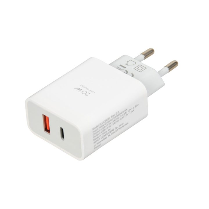 Wall charger iBOX C-36 GaN PD20W white