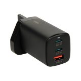 iBOX C-65 Black GaN 65W universal charger UK plug