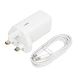 iBOX C-65 White GaN 65W universal charger UK plug