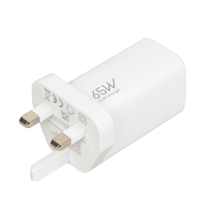 iBOX C-65 White GaN 65W universal charger UK plug