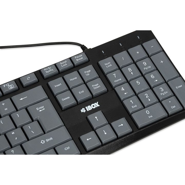 iBox IKC2010G keyboard Home USB QWERTY English Grey Black