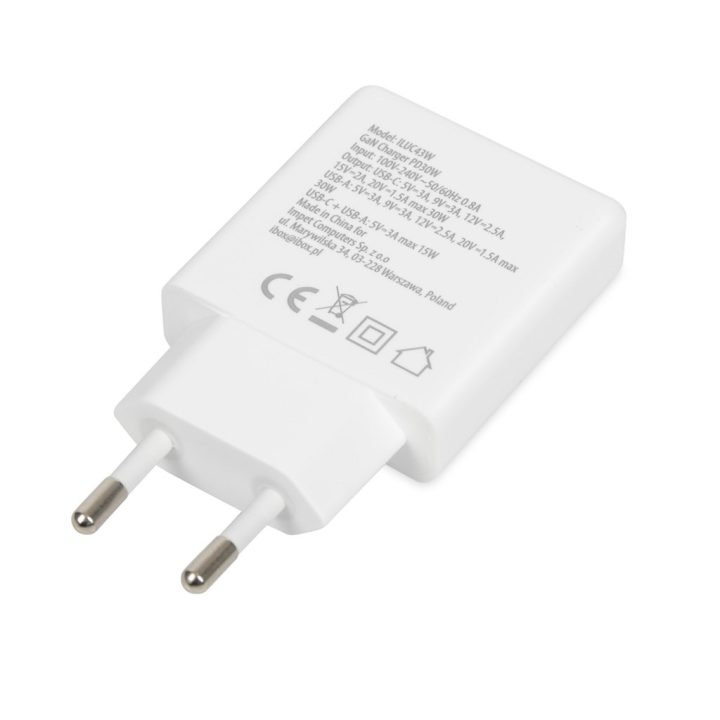 iBox ILUC43W mobile device charger Universal White AC Indoor