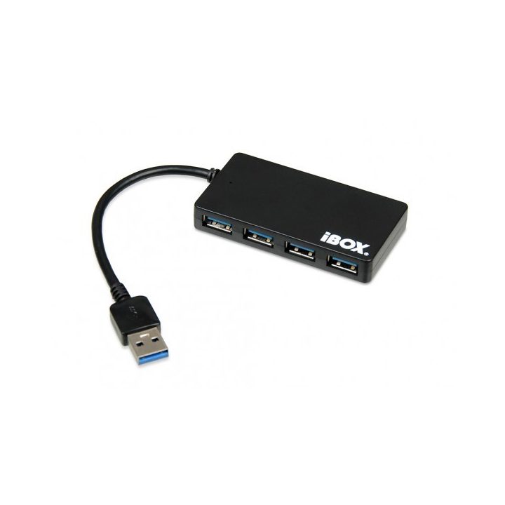 iBox IUH3F56 interface hub USB 3.2 Gen 1 (3.1 Gen 1) Type-A 5000 Mbit/s Black