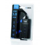 iBox IUH3FB interface hub 5000 Mbit/s Black