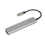 iBox IUH3SL4K interface hub USB Type-C 5000 Mbit/s Silver