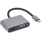 iBox IUHCHDVGA USB Type-C Hub 4-in-1 USB 3.0 + PD 100W + HDMI 4K 30Hz + VGA Full HD