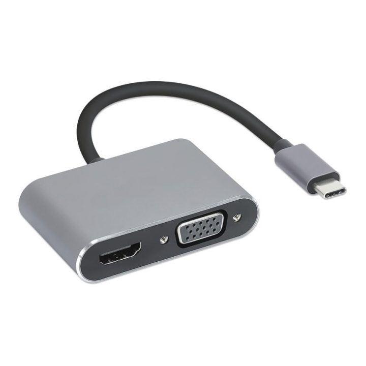 iBox IUHCHDVGA USB Type-C Hub 4-in-1 USB 3.0 + PD 100W + HDMI 4K 30Hz + VGA Full HD