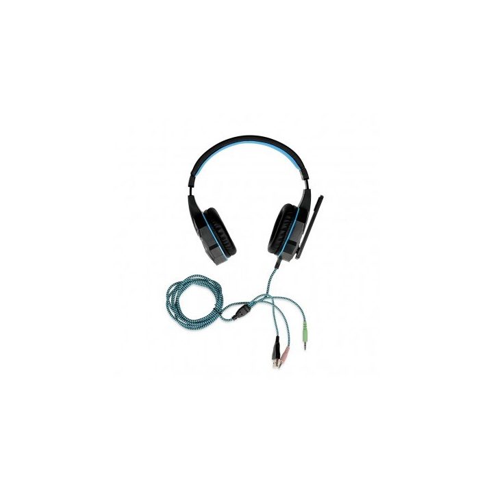 iBox X8 Headset Wired Head-band Gaming Black Blue