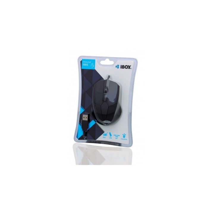 iBox i005 mouse Ambidextrous USB Type-A Laser 1600 DPI