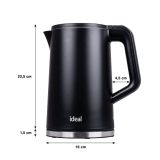 IDEAL Kettle 1.7 l steel body power 1500 W black