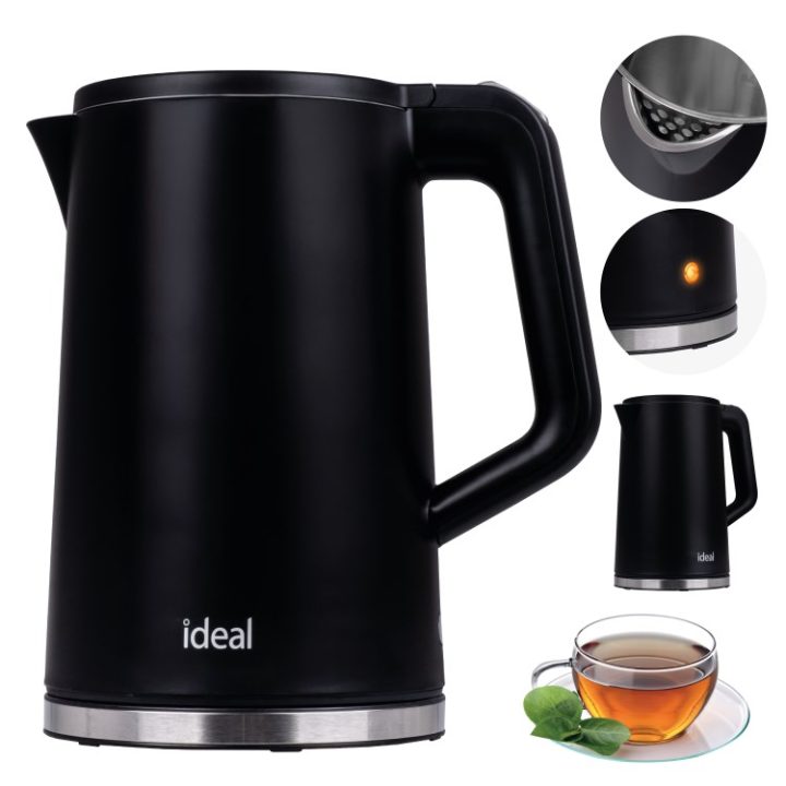 IDEAL Kettle 1.7 l steel body power 1500 W black