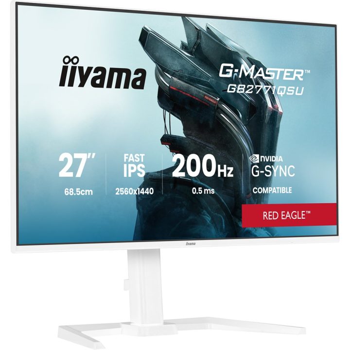 iiyama G-MASTER GB2771QSU-W1 computer monitor 68.6 cm (27 ) 2560 x 1440 pixels Wide Quad HD White