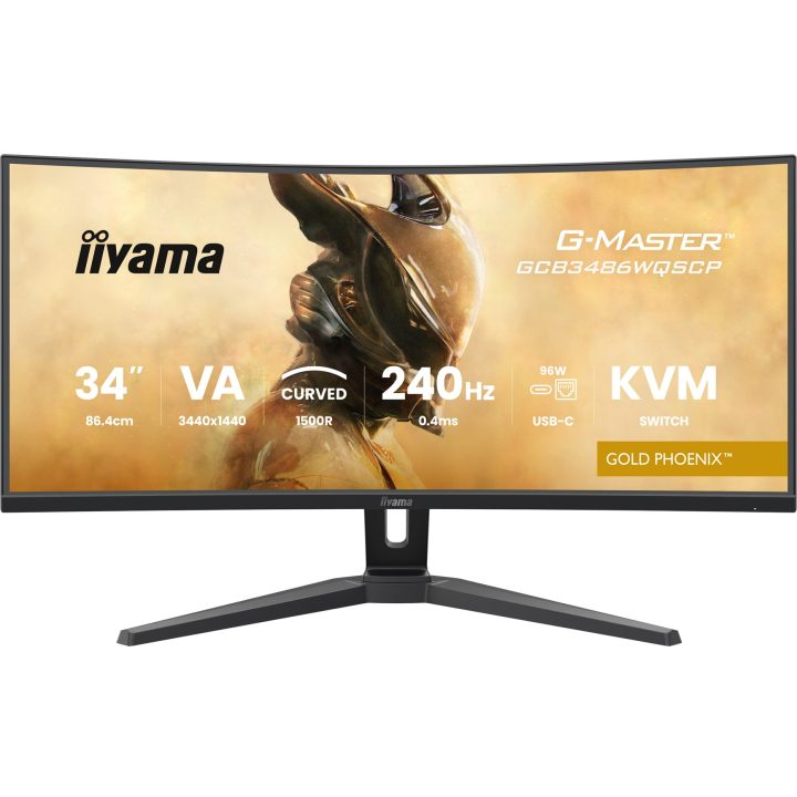iiyama G-MASTER GCB3486WQSCP-B1 computer monitor 86.4 cm (34 ) 3440 x 1440 pixels UltraWide Quad HD Black