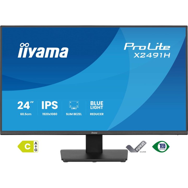 iiyama ProLite X2491H-B1 computer monitor 60.5 cm (23.8 ) 1920 x 1080 pixels Full HD LCD Black