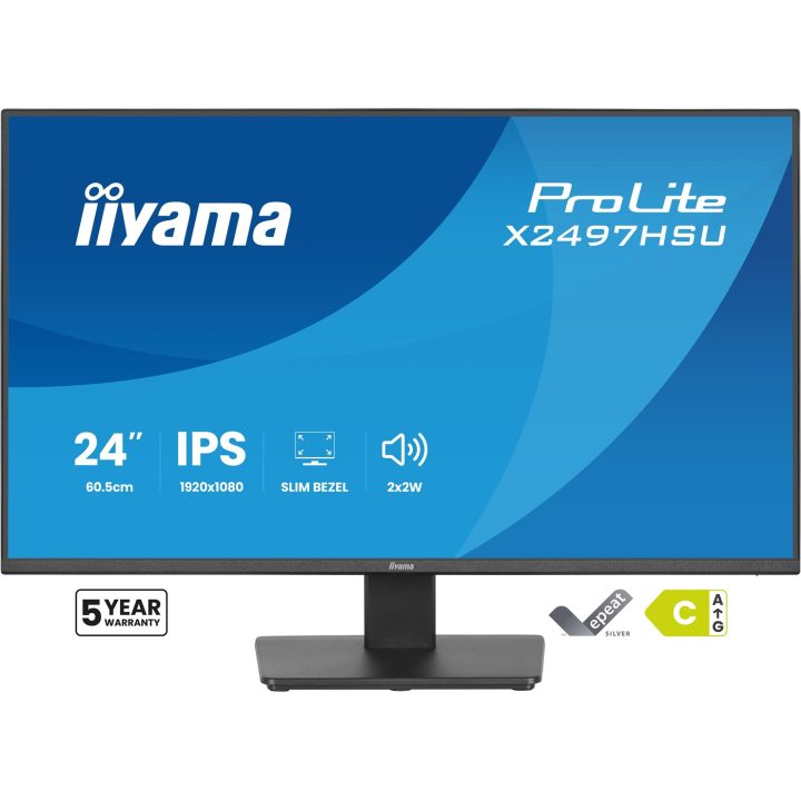 iiyama ProLite X2497HSU-B1 computer monitor 60.5 cm (23.8 ) 1920 x 1080 pixels Full HD LED Black