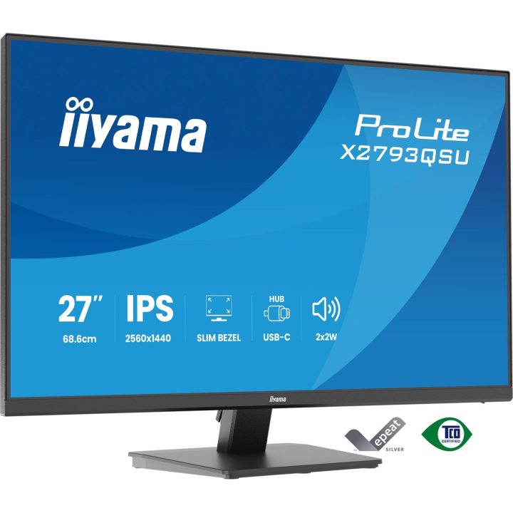 iiyama ProLite X2793QSU-B1 computer monitor 68.6 cm (27 ) 2560 x 1440 pixels Quad HD LED Black