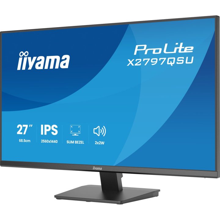 iiyama ProLite X2797QSU-B1 computer monitor 68.6 cm (27 ) 2560 x 1440 pixels Quad HD LED Black