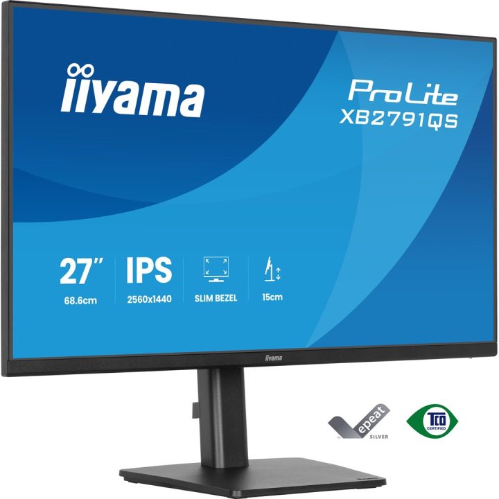 iiyama ProLite XB2791QS-B1 computer monitor 68.6 cm (27 ) 2560 x 1440 pixels Quad HD LED Black
