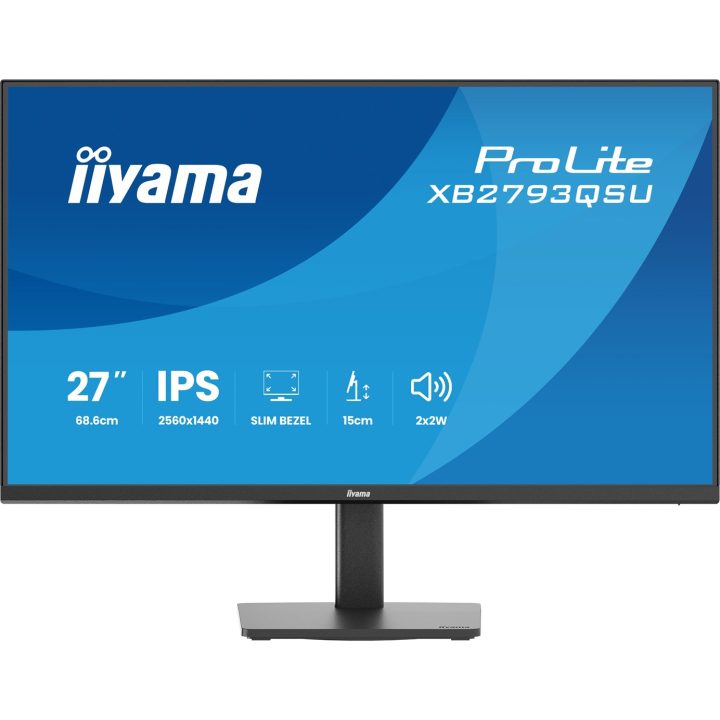 iiyama ProLite XB2793QSU-B1 computer monitor 68.6 cm (27 ) 2560 x 1440 pixels Quad HD LED Black