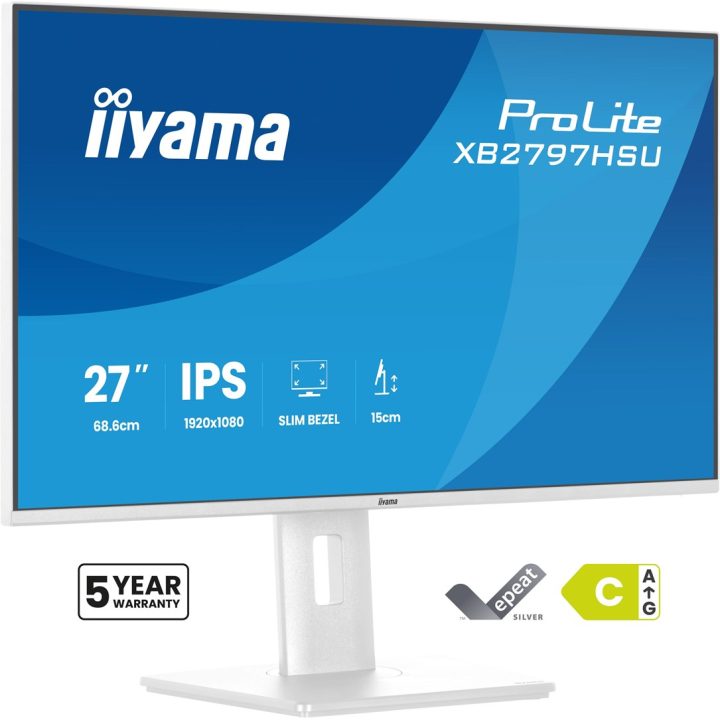 iiyama ProLite XB2797HSU-W1 computer monitor 68.6 cm (27 ) 1920 x 1080 pixels Full HD LED White