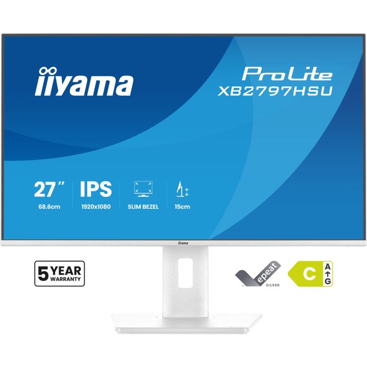 iiyama ProLite XB2797HSU-W1 computer monitor 68.6 cm (27 ) 1920 x 1080 pixels Full HD LED White