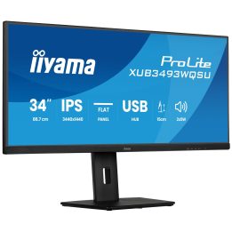 iiyama ProLite XUB3493WQSU-B6 computer monitor 86.4 cm (34 ) 3440 x 1440 pixels UltraWide Quad HD LED Black