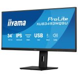 iiyama ProLite XUB3493WQSU-B6 computer monitor 86.4 cm (34 ) 3440 x 1440 pixels UltraWide Quad HD LED Black