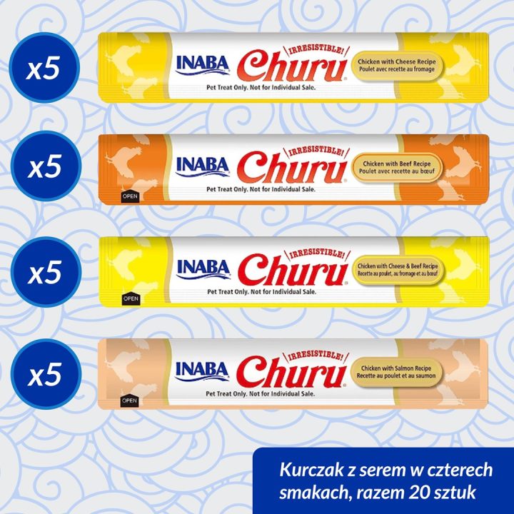 INABA Churu Variety box Chicken and beef - cat treats - 20 x 14g