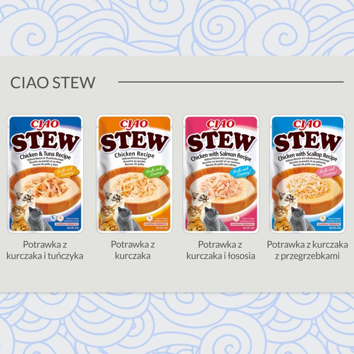 INABA Ciao Stew Chicken & Scallop - cat treats - 40g