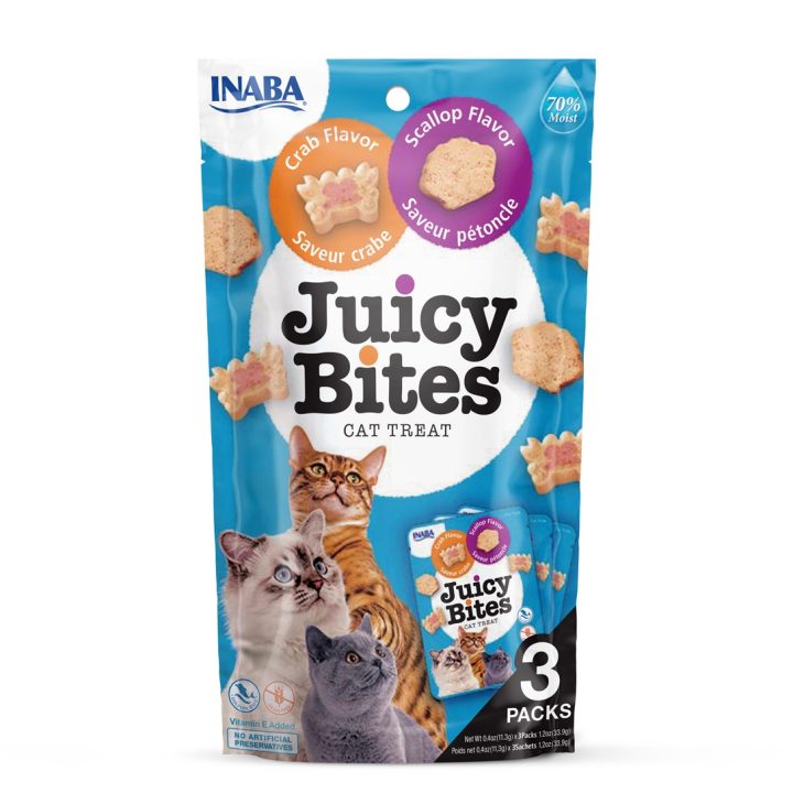 INABA Juicy Bites Crab and Scallop - cat treats - 3x11 3 g