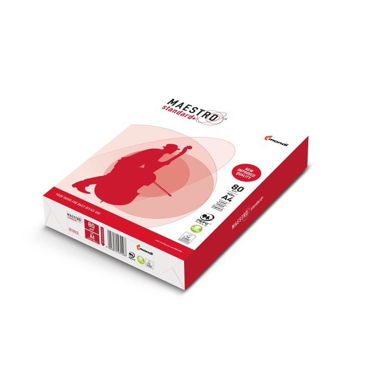Paper copier office Maestro Standard Plus class B 94918A80 (A4 80g/m2 500 sheets paper white matte)