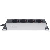 Intellinet 10 1U Rackmount 4-Output Power Distribution Unit (PDU) EU CEE 7/3 Outlets With Power Indicator No Surge Protection Bu