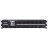 Intellinet 19 2U Rackmount 15-Output Power Distribution Unit (PDU) EU CEE 7/3 Outlets With Double Air Switch Built-in 3 m (10 ft