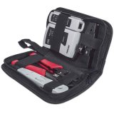 Intellinet 4-Piece Network Tool Kit 4 Tool Network Kit Composed of LAN Tester LSA punch down tool Crimping Tool and Cut and Stri