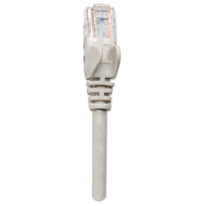Intellinet Network Patch Cable Cat5e 3m Grey CCA U/UTP PVC RJ45 Gold Plated Contacts Snagless Booted Lifetime Warranty