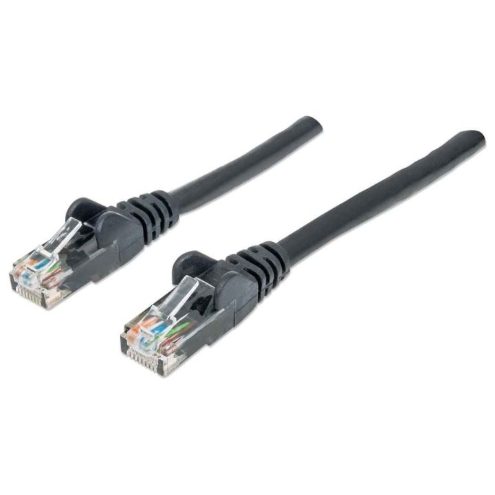 Intellinet Network Patch Cable Cat6 3m Black CCA U/UTP PVC RJ45 Gold Plated Contacts Snagless Booted Lifetime Warranty