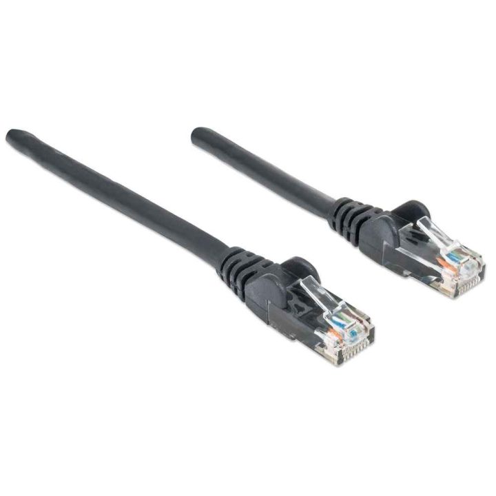 Intellinet Network Patch Cable Cat6 3m Black CCA U/UTP PVC RJ45 Gold Plated Contacts Snagless Booted Lifetime Warranty