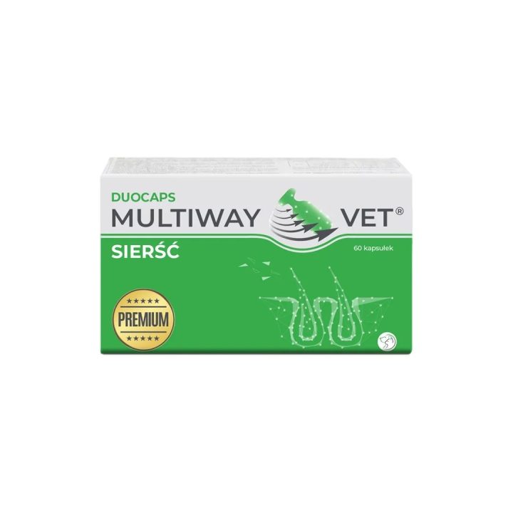 JM SANTE Multiway Vet Duocaps - twist-off capsules for coat and skin for dogs and cats – 60 pcs