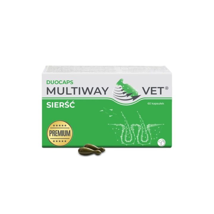 JM SANTE Multiway Vet Duocaps - twist-off capsules for coat and skin for dogs and cats – 60 pcs