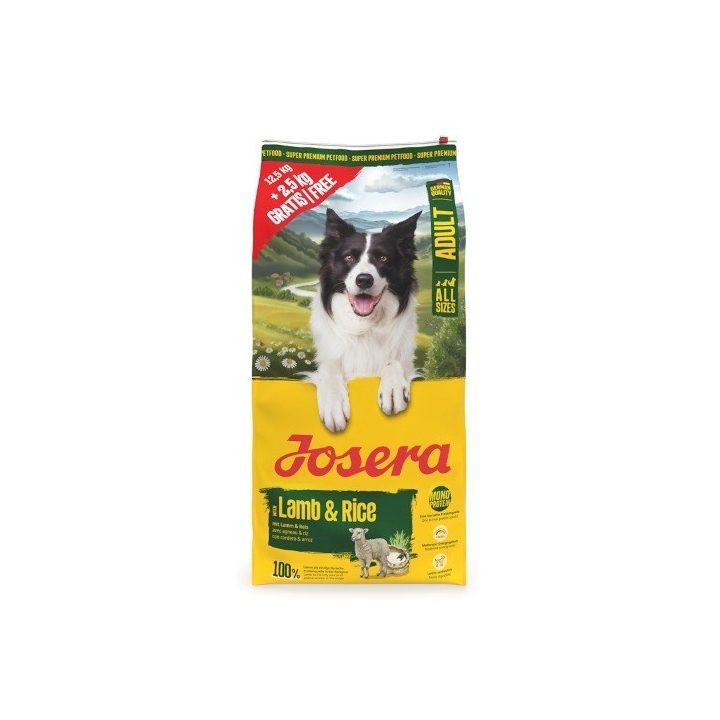 JOSERA Adult Mono Lamb & Rice - dry dog food - 12.5kg + 2.5kg