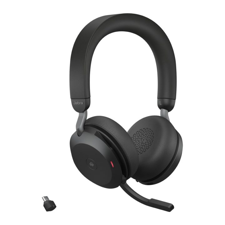Jabra Evolve2 75 MS Link380c - wireless over-ear headphones with active noise cancellation black